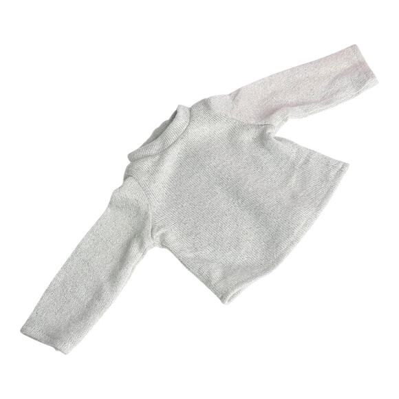 American Girl Sapphire Party Outfit Blue Dress Silver Shoes Sweater Hair Clips - Picture 9 of 11